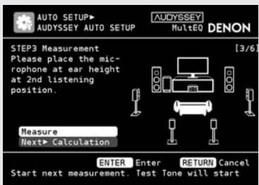 DENON AVR 3311 - Faire le maximum de réglages pour les enceintes connectées automatiquement (audyssey™ auto setup) - 1