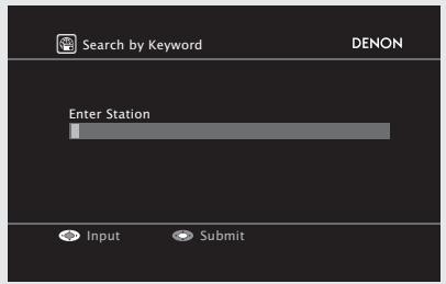 DENON AVR 3311 - Recherche de stations par mot clé (chaîne alphabétique) - 1