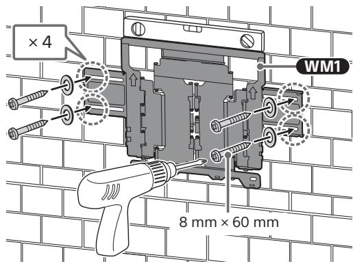 SONY LCDXR-65A80L - Pasang WMI di dinding seksrup yang sesuai (tidak disertakan) dan ring (tidak disertakan). - 1