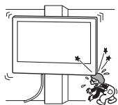SONY LCDXR-65A80L - He yctaHaBnBaIte KPOHSTeH dJa HaCTeHHoY UcTaHOBKn Ha TaKnx CTeHax, TKe KpaT TeJeBn3opa 6yDyT BblCTynaTb 3a Kpa CTehbl. - 1