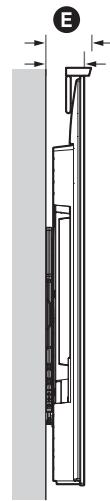 SONY LCDXR-65A80L - Prie sienos tvirtinamo laikiklio instaliacijos ant sienos matavimas - 2