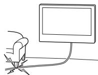 SONY LCDXR-65A80L - Jangan biarkan kabellistrik AC atau kabelpenghubung terjepit. - 1