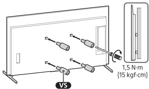 SONY LCDXR-65A80L - Pemasangan TV di dinding dari Penyangga di Atas Meja - 3