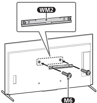 SONY LCDXR-65A80L - Attach the WM2 to the TV using M6. - 1