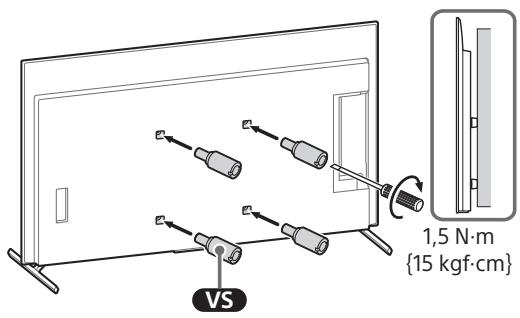 SONY LCDXR-65A80L - Pemasangan TV di dinding dari Penyangga di Atas Meja - 3