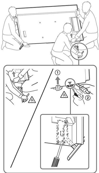 SONY LCDXR-65A80L - Lepaskan Penyangga di Atas Meja dari TV. - 1