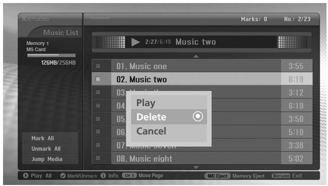 LGTELéVISEUR NC - Suppression d'un fichier MP3 - 1