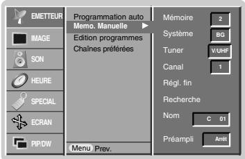 LGTELéVISEUR NC - Programmation manuelle - 1