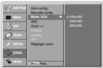 LGTELéVISEUR NC - Sélection du mode VGA/XGA élargi - 1