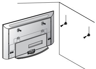LGTELéVISEUR NC - Fixation de l'attache murale pour empêcher toute chute du téléviseur. - 1