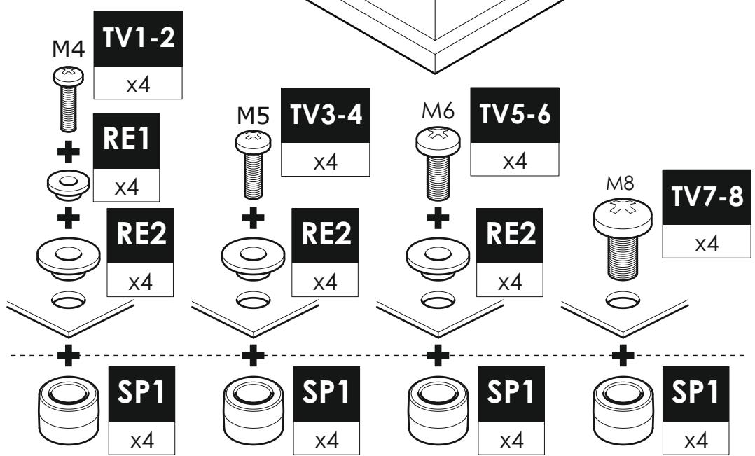 AVF SDCL1140 - No Spacers Pas de Séparateur Sin espaciadores - 10