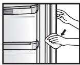 PANASONIC NR-BN31AW2 - Joint d'ouverture de porte - 1