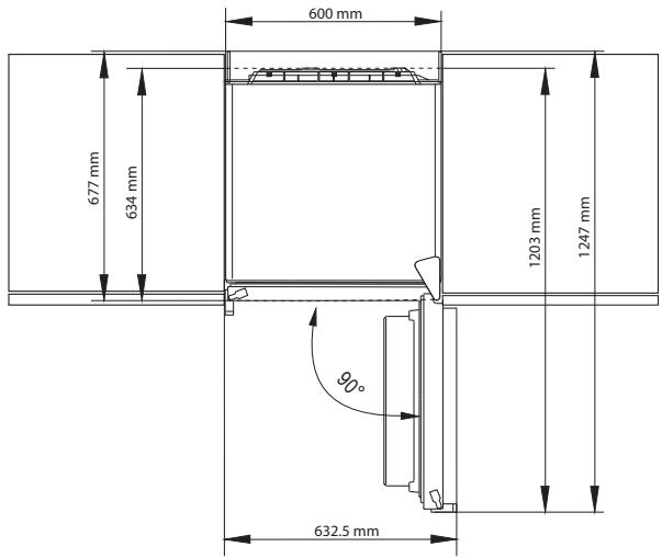 PANASONIC NR-BN31AW2 - Avec les portes entièrement ouvertes - 1