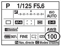 SONY DSLRA850 - Vérification du nombre d'images enregistrables - 1