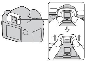 SONY DSLRA850 - Lorsqu'il est difficile de tourner la molette de correction dioptrique - 1