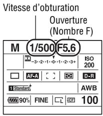 SONY DSLRA850 - Pivotez la molette de commande avant pour régler la vitesse d'obturation, et pivotez la molette de commande arrière pour régler l'ouverture. - 1