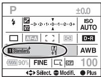SONY DSLRA850 - Sélectionnez un élément des modes créatifs avec /  / sur le multi-sélecteur, puis appuyez sur le centre. - 1