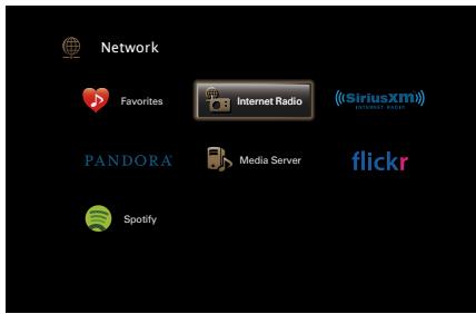 MARANTZ NR1504 SG SILVER - Utilisez  pour selectionner "Internet Radio", puis appuyez sur ENTER. - 1