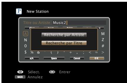 MARANTZ NR1504 SG SILVER - Utilisez  pour selectionner "Recherche par Artiste" ou "Recherche par Titre", puis appuyez sur ENTER. - 1
