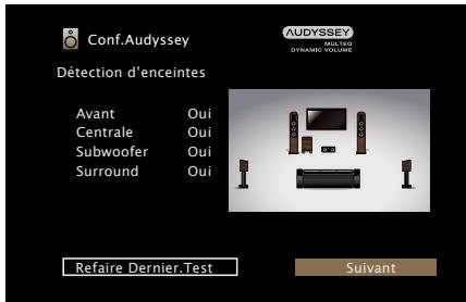 MARANTZ NR1504 SG SILVER - Les enceintes détectées sont affichées. - 1