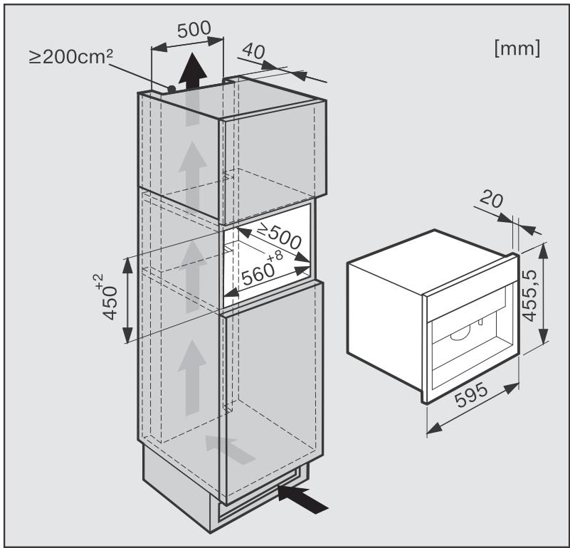 MIELE CVA6401BLANC - Possibilités d'encastrement et de combinaisons - 1