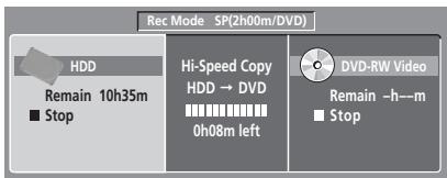 PIONEER DVR 440 HK - Affichage des informations concernant le disque dur ou le disque charge - 1