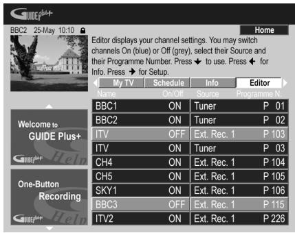 PIONEER DVR 440 HK - Numéros de programme. - 1