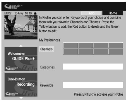 PIONEER DVR 440 HK - Appuyez sur la touche d'action JAUNE pour préciser vos préférences. - 1