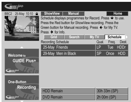 PIONEER DVR 440 HK - Réglage du programmeur pour l'enregistrement manuel - 1