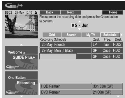 PIONEER DVR 440 HK - Réglage du programmeur pour l'enregistrement manuel - 2