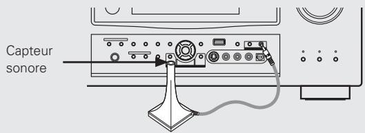 DENON AVR-3808SRE2 - Connectez le microphone de configuration fourni à la prise SETUP MIC de l'appareil. - 1