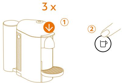 KRUPS YY4888FD - Push the lever and press the button at the same time - 1