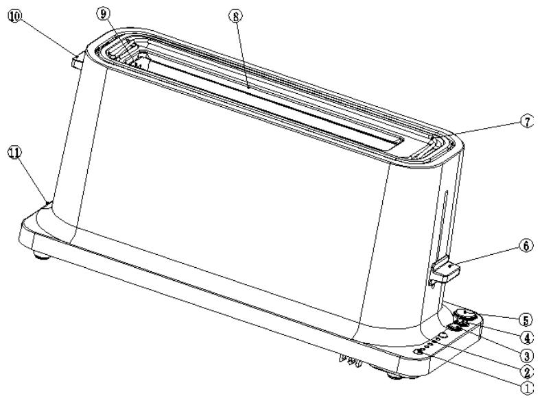 BRANDT GP-1409R - Description du grille-pain - 1