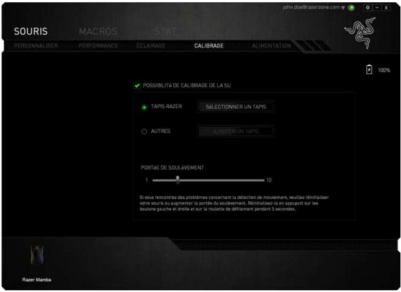 RAZER mAMBA CHROMA - Onglet calibrage - 1