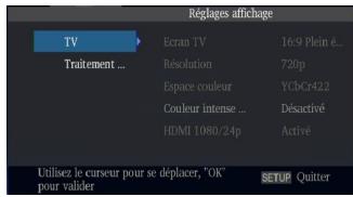 TOSHIBA BDX4350 - Réglages affichage - 1