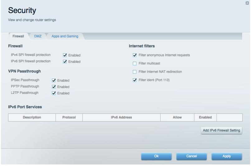 LINKSYS RTREA7500-EU - Sécurité - 1