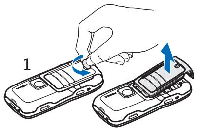 NOKIA 5500 - Insert a SIM card, microSD card and battery - 2