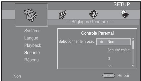YAMAHA BS-S1067 - Sélectionnez le réglage voulu. - 1