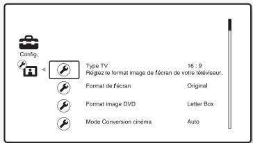 SONY BDV-IZ1000W - Appuyez sur / pour sélectionner l'icône de la catégorie de réglages, puis appuyez sur . - 1