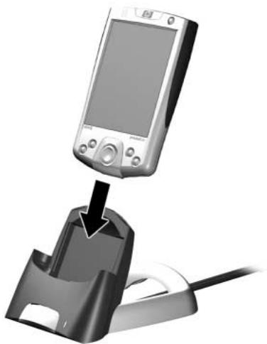HP iPAQ Pocket PC serie h2200 - Charge avec la station d'accueil/chargeur de synchronisation USB et l'adaptateur secteur - 1