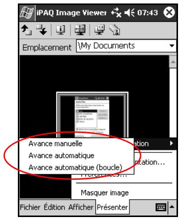 HP iPAQ Pocket PC serie h2200 - Affichage d'une présentation - 2