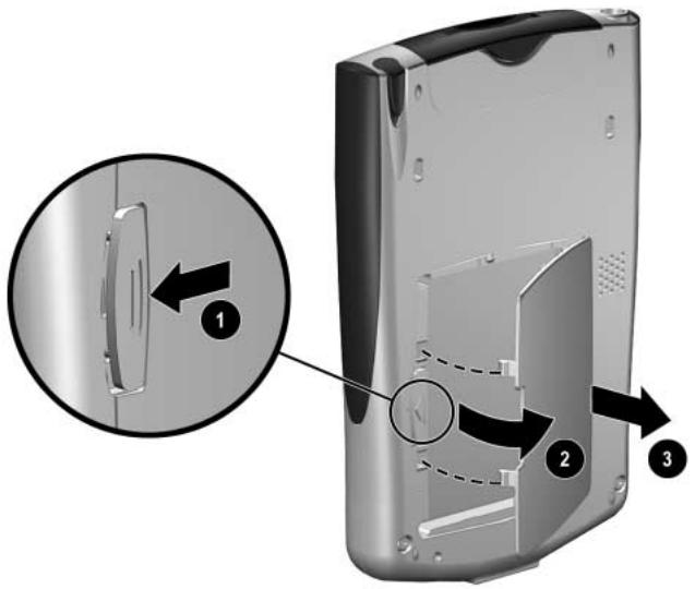 HP iPAQ Pocket PC serie h2200 - Installation de la batterie - 1