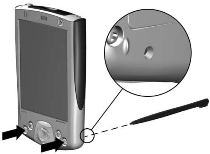 HP iPAQ Pocket PC serie h2200 - Exécution d'une réinitialisation complète - 2
