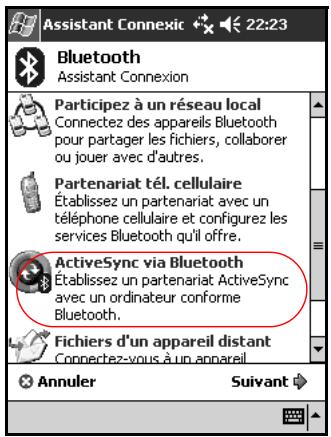 HP iPAQ Pocket PC serie h2200 - Établissement d'une connexion activesync - 1