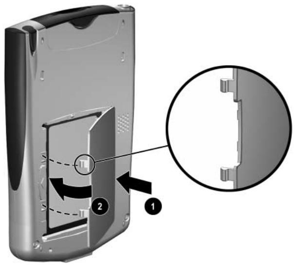 HP iPAQ Pocket PC serie h2200 - Installation de la batterie - 3