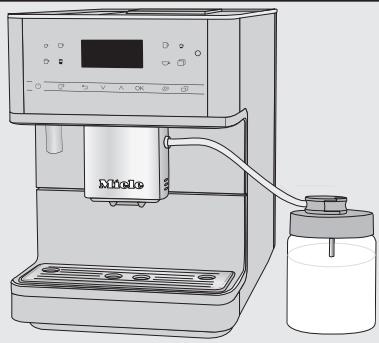 MIELE CM6160 - Préparer le récipient à lait - 1