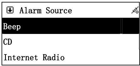 PROLINE CD 1505 WI - Sélection de la source sonore du réveil - 1