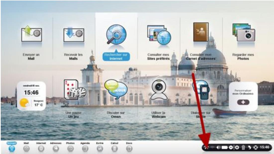 ORDISSIMO ORDi LUCiE 15.6/P3700 4GB SO0GB WiFi - Clique dans "réglages - 1