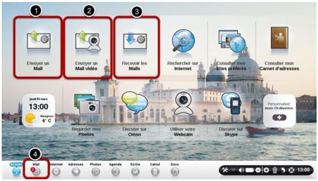 ORDISSIMO ORDi LUCiE 15.6/P3700 4GB SO0GB WiFi - Cliquez sur l'application "mail - 1