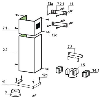 FABER CI1214 COCKTAIL 550 - Encombrement - 3